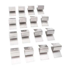 Universal Hurricane Window Clips, 16Pcs Board Up Clip Shutter Hardware, Reusable Stainless Steel Hurricane Board Up Clip for Window Guard Fit 1/2 Inch Thick Plywood (Original Color)