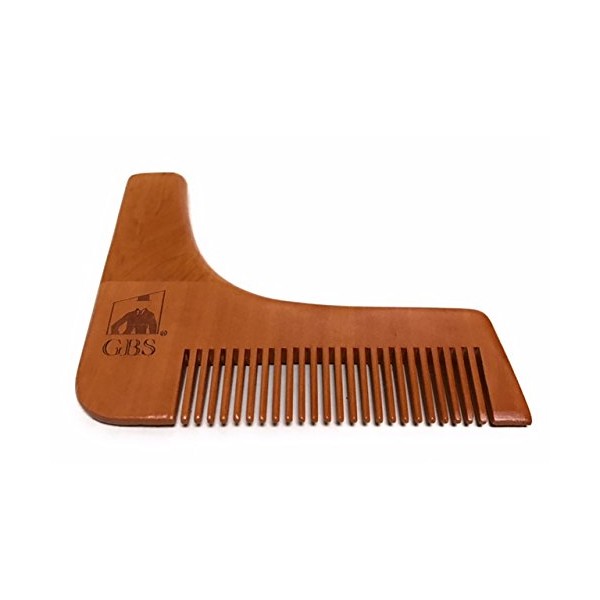 GBS Beard Styling Shaping Template –Wooden Comb Barber Tool Symmetry Trimming Shaper Stencil Edges For Precision and Perfection Unbreakable Effortless Pack of 1