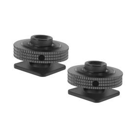 CS PRIORITY Cold Shoe 1/4 Zoll Gewinde Stativhalterung Adapter Mini Stativkopf Magic Arm für Montage Kamera Monitor Blitz Mikrofon LED Fülllicht (2 Stück Halterung)