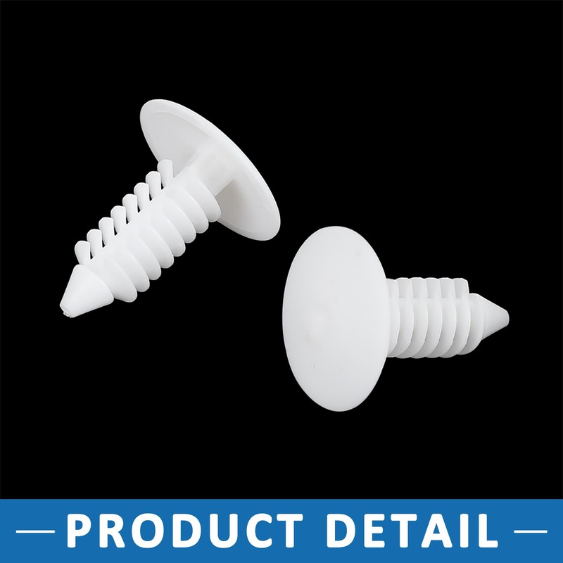 A ABSOPRO 7mm Hole Dia Bolt Rivets Bumper Clips Plastic