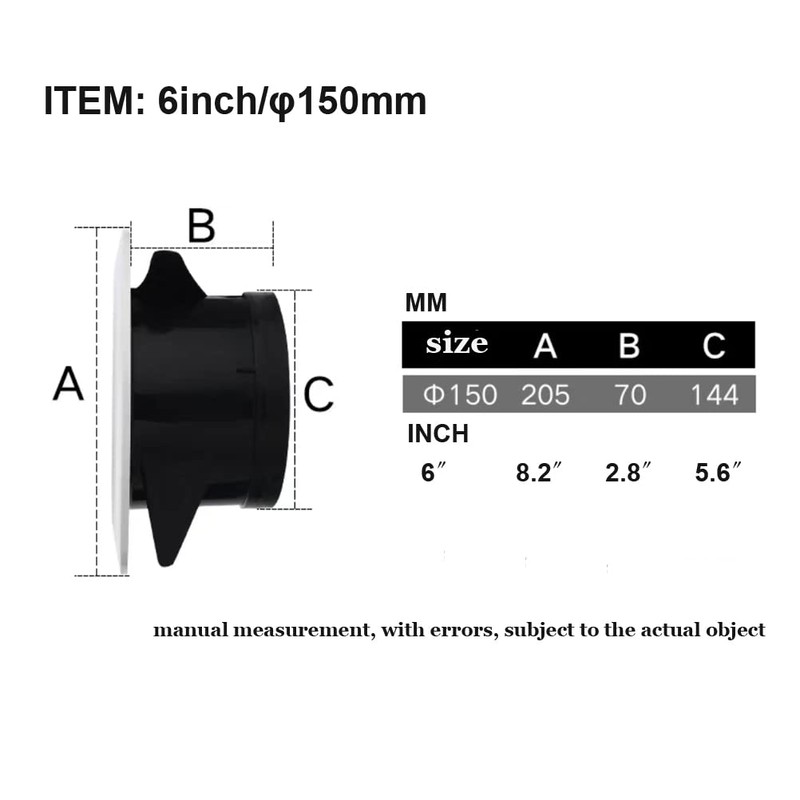 Fengze Plastic 6" Round Air Vent ABS 150mm Louver Grille