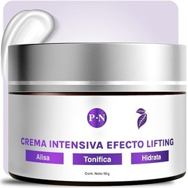 PUREZA NATUR Crema facial efecto lifting intensiva hidratante| Tratamiento para cara y ojos con acido hialuronico colágeno y elastina rejuvenecedora