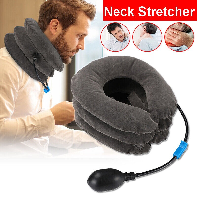 Unbranded Dispositivo de tracción cervical Almohada cervical para aliviar el