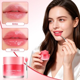 Lip Sleeping Mask,Mascarilla Hidratante Para Labios ,Mascarilla Labial Nocturna, Bálsamo Labial Reparador De Día Y Noche Para Labios Secos Y Agrietados,Hidratación y Prevención de Labios Secos y Agrietados(Berry)