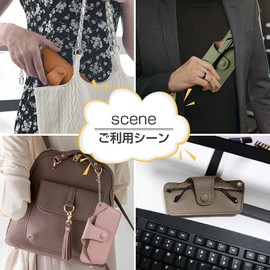 FEISEDY B1182 Eyeglass Case, Thin, Sunglasses Case, Portable Eyeglass Case, Cute, Genuine Leather, Stylish, Slim, Stylish, Women's, Pink