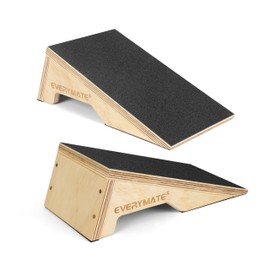 EVERYMATE EVERYMATE Slant Board for Calf Stretching and Squats, Knees Over Toes Athletic Performance, Non-Slip Heel Elevated Squat Wedge Block