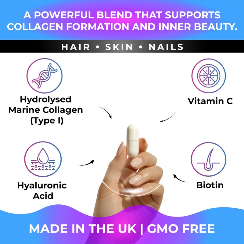 Marine Collagen Complex with Vitamin C, Hyaluronic Acid, Biotin |