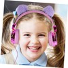 SHOWERORO Plush Ear Wired Headphones Comfortable Over Ear Headset for