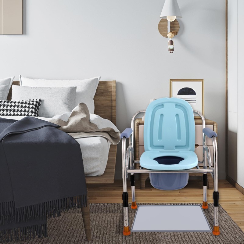 Bedside Commodes Mat, 23.6 x 19.7 Bedside Portable Toilet Mat