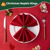 APTWOW Christmas Napkin Rings Set of 12 - Small Artificial
