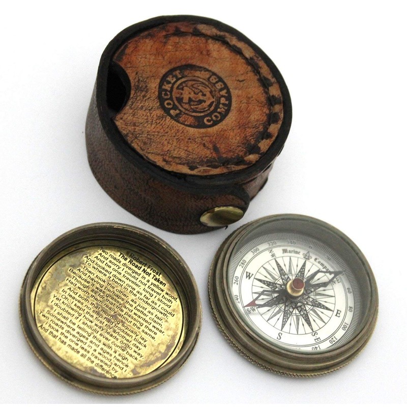 Nautical Replica Hub Antique Marine Poem Compass Pocket Compass w