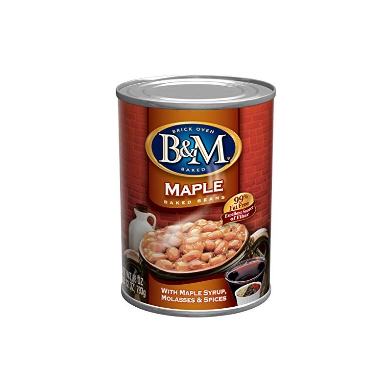 B&M Baked Beans, Real Maple Flavor, 28 Ounce (Pack of