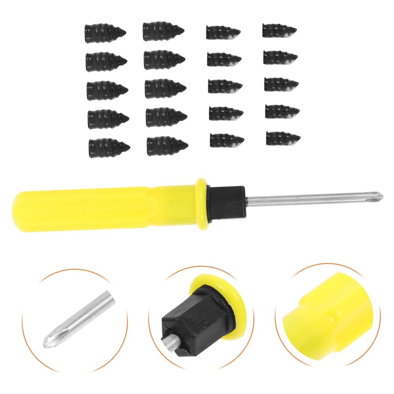 Alipis 1 Set Tire Repairing Nail Kit with Screws Screwdriver