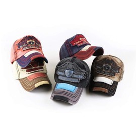 PDTXCLS HlpiAMok Hua Yang Baseball Cap Men's Distressed Snapback Outdoor Baseball Cap Hat Retro, brown