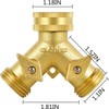 2 Way Heavy Duty Brass Garden Hose Connector Tap Splitter
