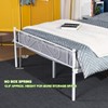 Geniqua Double Bed Queen Size Bed Frame Metal Platform Headboard