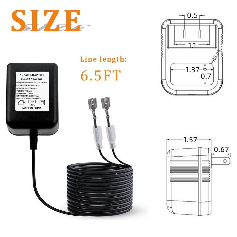 AC Adapter Transformer 3V for Dexen Fireplace Electronic IPI Pilot