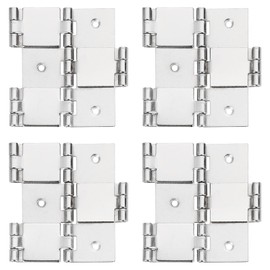 sourcing map Double Acting Hinges Folding Screen, 4Pcs 2.99" Double Swing Hinges Retro Style 270 Degree Rotation Screen Door Hinges, Pure White