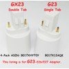 E-Simpo 4pcs G23 to E26/E27 Adapter 2Pin Socket Adapter G23