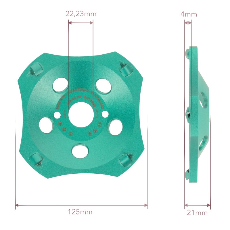 PRODIAMANT Professional PCD Diamond Cup Wheel 125 mm x 22.2