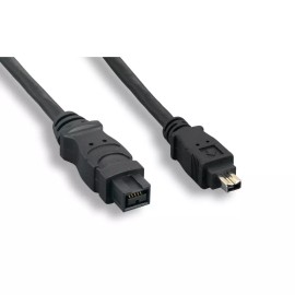 PTC 6-FT IEEE-1394B Firewire 800 9-Pin Male to 4-Pin Male Cable, Gold, Black