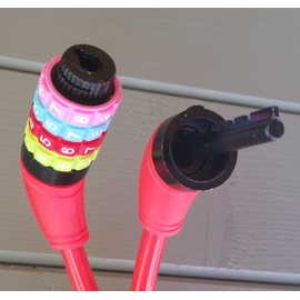 Land-Haus-Shop® Bicycle Number Lock, 65 cm, Coated Steel Rope, Bicycle, Number, Lock