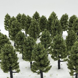 [DauStage] Cedar Tree, Forest, Cedar Model, Choose Color, Size N Gauge, Diorama, Railway, Architecture, Tree, Landscape, Model Tree, Miniature (2.4 inches (6 cm), Dark Green)