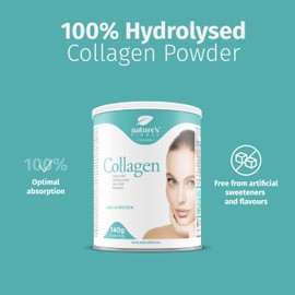 Nature's Finest by Nutrisslim Collagen Powder: 100% Hydrolysed Bovine Collagen - Pure, Natural Collagen Supplements for Women - Optimal Absorption, Unflavored