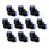10Pcs Push to Connect Pneumatic Quick Fittings (Elbows,1/4in-6mm)