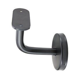 Top Hardware Stainless Steel 304 Grade Wall Mount Staircase Handrail Brackets w/Base Flange Cover for Flat Surface Square Top Railing - 1pc (Matt Black)