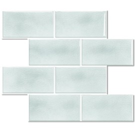 STICKGOO 10-Sheet Subway Tile Peel and Stick Backsplash, Self Adhesive Vinyl Wall Tiles, Stick on Backsplash for Kitchen and Bathroom(Thicker Design)