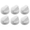 Spares2go White Control Knobs for New World Oven Cooker &