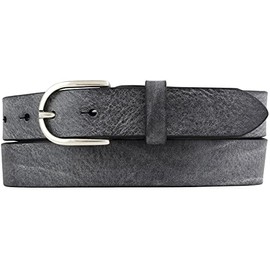BELTINGER Women's Belt Made of Soft Full Cowhide Leather Vintage Look 3 cm Leather Belt for Women 30 mm Narrow Belt Used Look, Black, antique silver