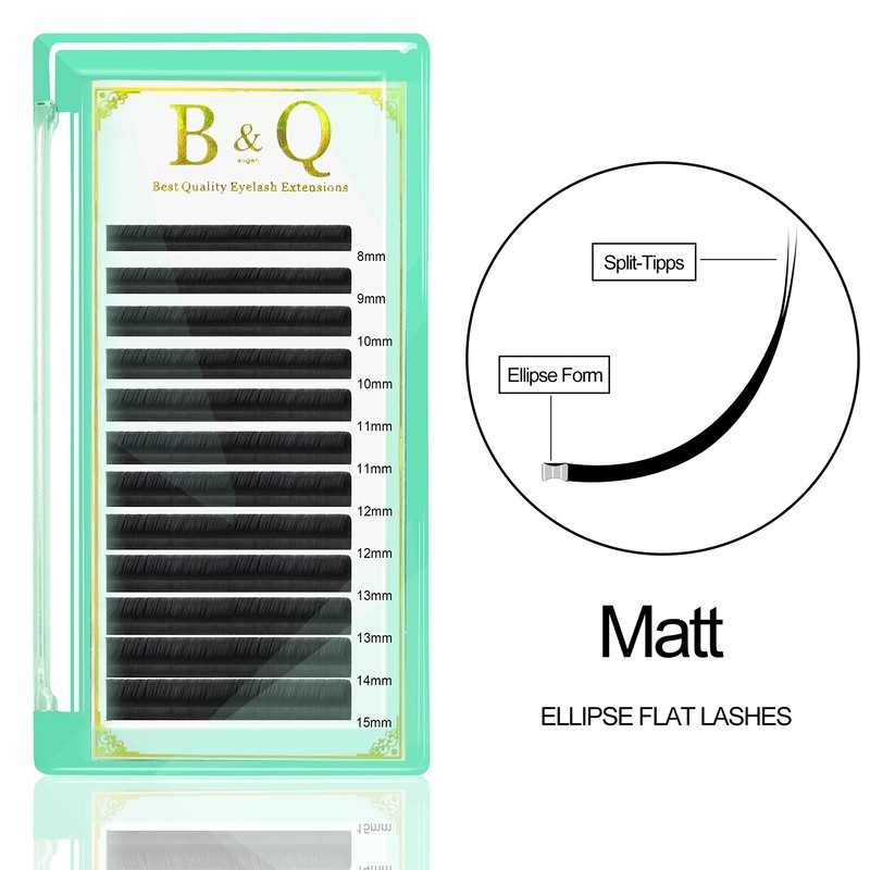 Flat Lashes 0.15, 0.20, Ellipse Flat Lashes, C, CC, D,