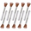 10-Piece Set Fluffy Beauty Makeup Brushes, Portable Blending Brushes with