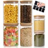 Vkzylife Glass Jars with Bamboo Wooden Airtight Lids 6oz 10oz