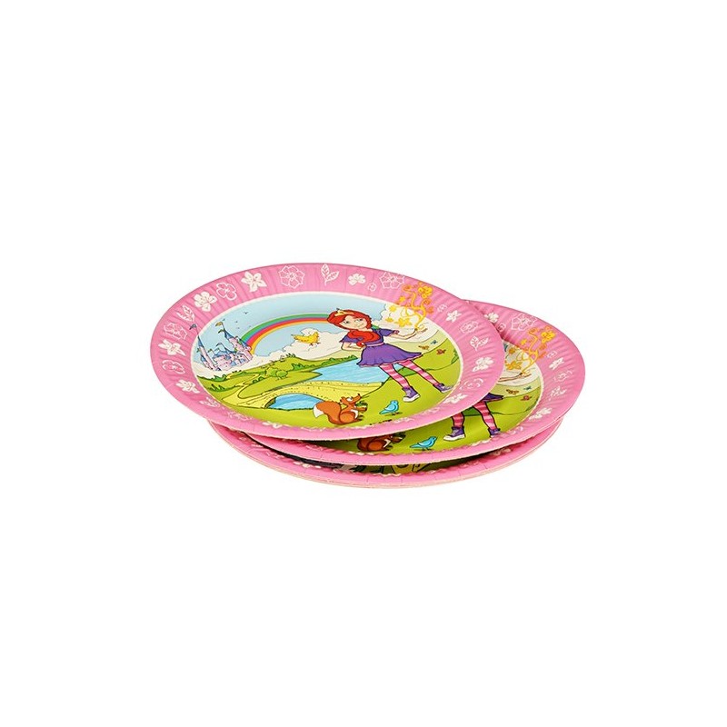 10 Round Wonderland Kids Birthday Girl Paper Plates 23 cm