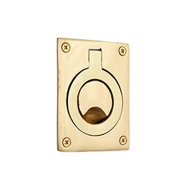 Signature Hardware 297340 2 Inch Center to Center Flush Cabinet Pull - Polished Brass