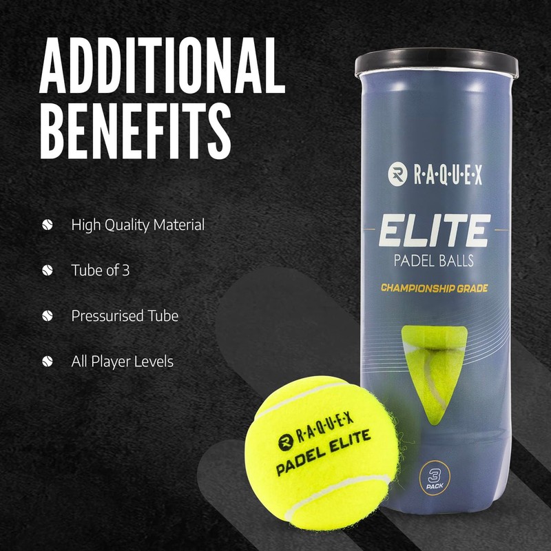 Raquex Elite Padel Balls – 3, 6 or 9 Balls