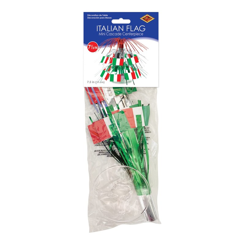 Italian Flag Mini Cascade Centerpiece Party Accessory (1 count) (1/Pkg)