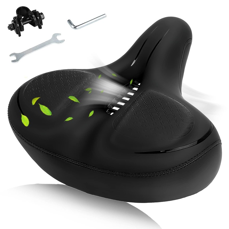Bicycle Saddle Wide Bicycle Saddle, Waterproof, Breathable, Comfortable, Soft, for