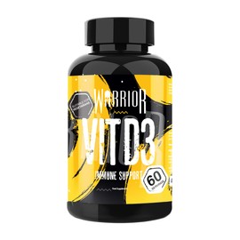 Warrior Vitamin D3 4000iu Tablets – Super Strength – Immune, Mood, and Bone Support Supplement – Easy to Swallow – Suitable for Vegetarians – 60 Capsules