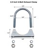 Ganluuree 8-Pack 2.5" Exhaust Clamp U-Bolt Kit Heavy Duty Mild