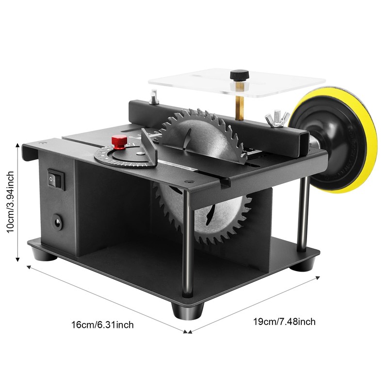 Mini Table Saw, Multi-Functional Cutting Tool Machine, Compact Bench with