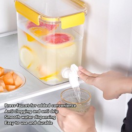 Refrigerador Hervidor Frío 3.5L con Grifo Multifuncional PET Económico Práctico Refrigerador Dispensador de Bebidas para Bebidas de Fiesta Jugo Té Helado Económico y Práctico