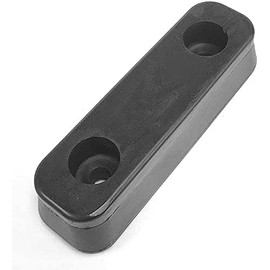 Belgrade Parts & Service, Inc. X2 Reinforced Rubber Rectangular 2 Hole 7-78inch x 2-38inch x 2inch Molded Dock Bumper Semi Commercial Truck Trailer Chassis Flatbed, Black X2