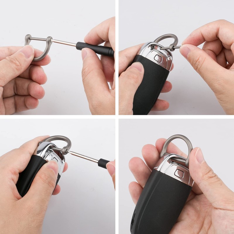 TISUR Keyring Titanium Extra Large D-Ring Key Car Motorcycle Keychain