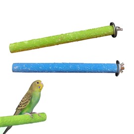 2 Pcs Parrot Perches, Colorful Birdcage Scrub Stand, Bird Grinding Stick for Cockatiels, Budgies, Medium Parrots, Lovebirds, and Parakeets