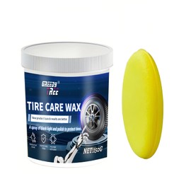 Greedy tree Tire Shine Paste | The Perfect Shine | Durable and User Friendly Tire Dressing | Long Lasting UV Protection for Black Tires, Wheels, & Rubber | 5.29 Oz Kit with Sponge
