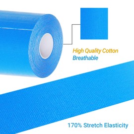 LiangMai Kinesiotapes - 3 Rolls 5 cm x 5 m Kinesiology Tape Black + Blue + Pink Kinesiotape, Waterproof & Elastic Physio Tape & Sports Tape - Skin-Friendly Tapes for Knee Shoulder Elbow